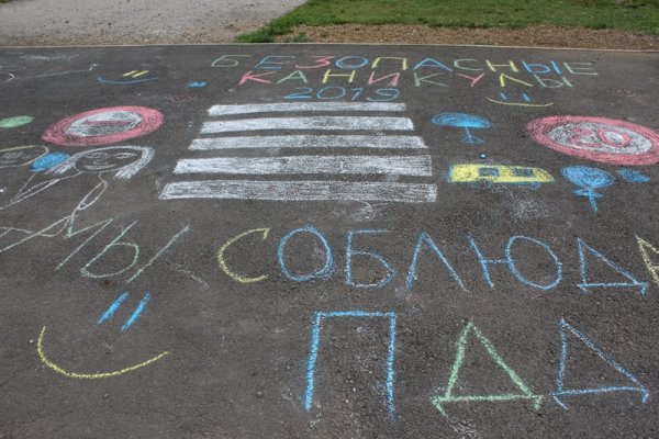 ПДД рисование на асфальте