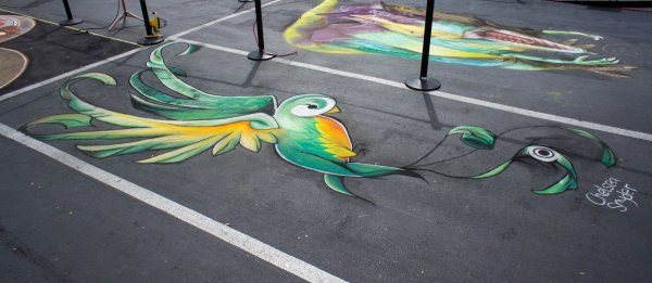 Граффити мелками