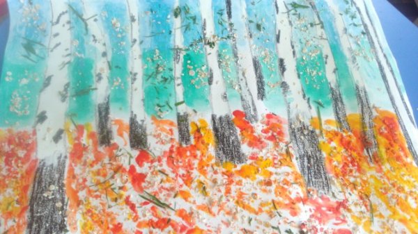 Осень восковыми мелками