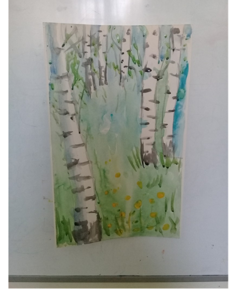 Детские рисунки Березовая роща
