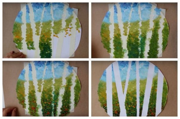 Рисование с помощью малярного скотча