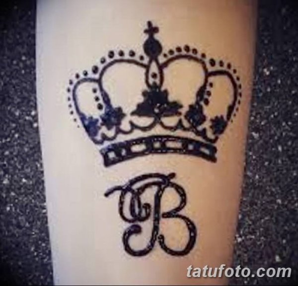 Тату хной корона