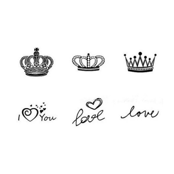 Эскиз тату корона для девушек