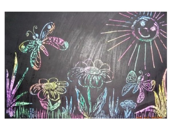 Граттаж восковые мелки