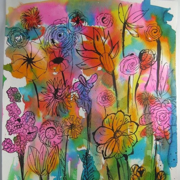 Необычное рисование цветов