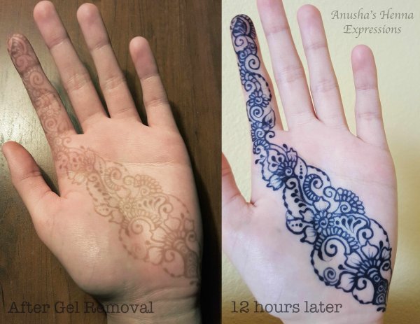 Мехенди коричневая