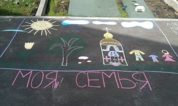 Рисунки на асфальте образцы