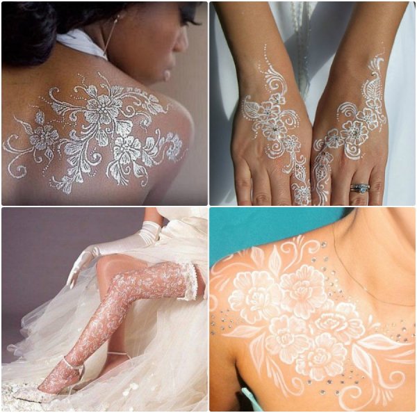 Тату белой хной