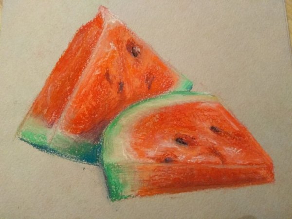 Рисунки масляной пастелью