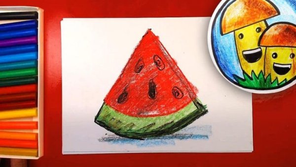 Яблоко пастелью