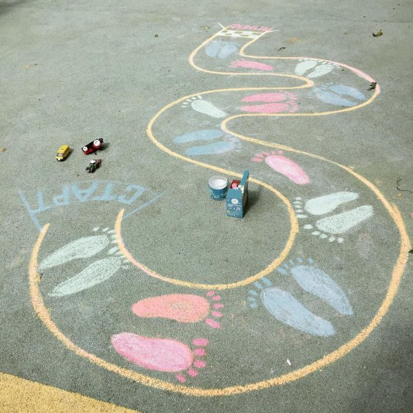 Игра на асфальте Лабиринт