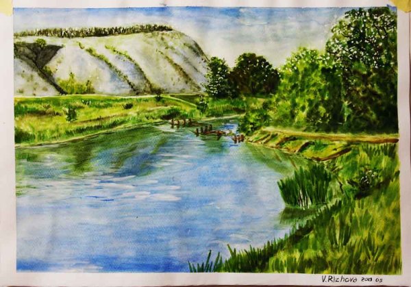 Природа моего края акварелью