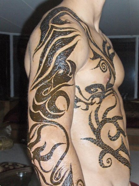 Тату из хной мужские