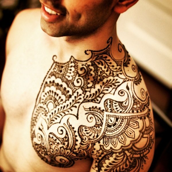 Тату хной мужские
