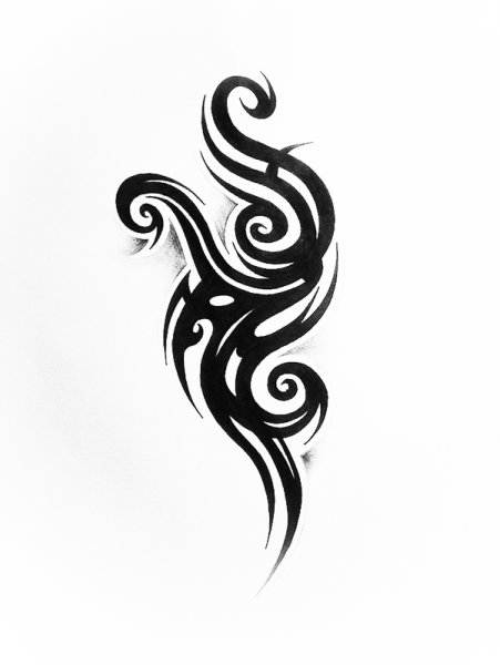 Черные узоры тату