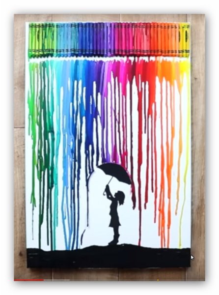 Картина из восковых мелков