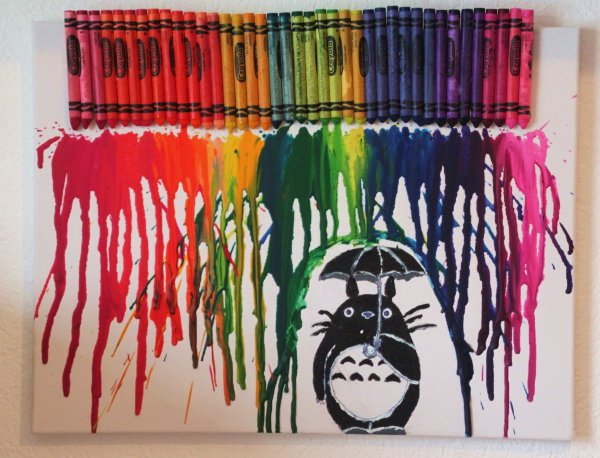 Картины восковыми мелками