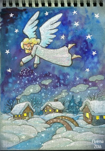 Рождественские рисунки