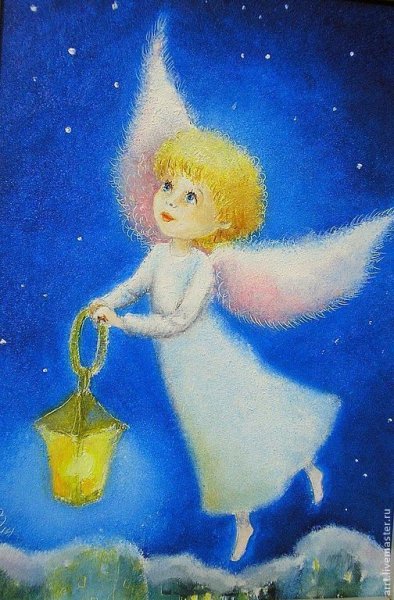 Ангел гуашью