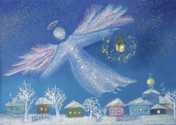 Ангел над городом Рождество