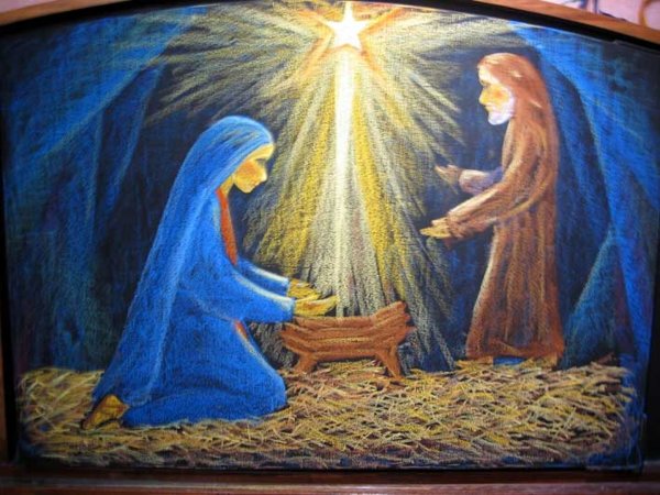 Вальдорфская живопись Рождество