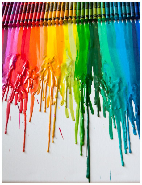 Разноцветные потеки краски