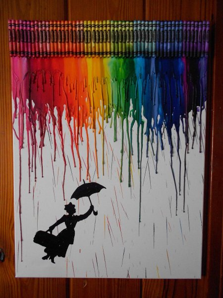 Картина из восковых мелков