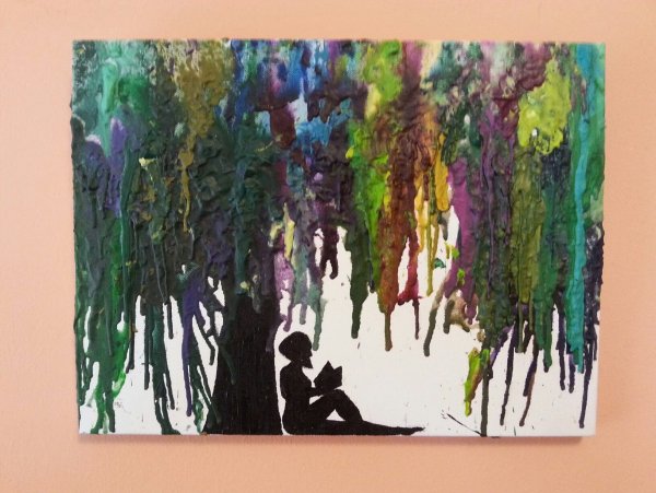 Восковые мелки живопись