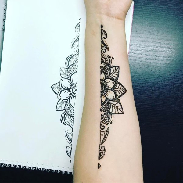 Мехенди на предплечье женские