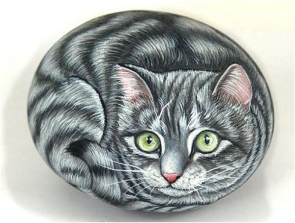 Рисунки цветов на камнях для сада