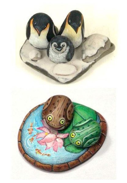 Роспись камней для сада