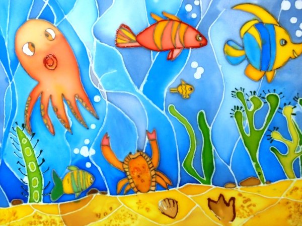 Морское дно батик