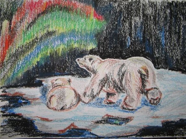 Рисование восковыми мелками