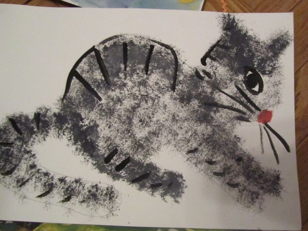 Тычок жесткой полусухой кистью техника рисования