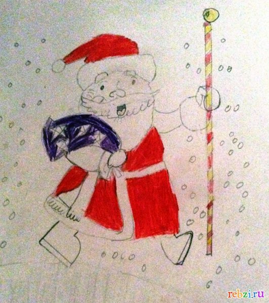 Детские рисунки Деда Мороза
