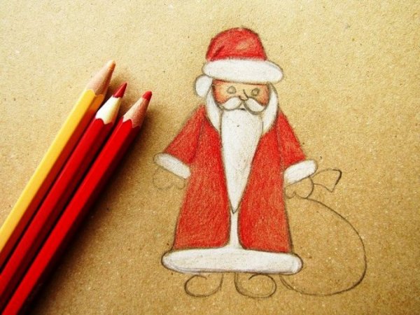 Рисование Деда Мороза