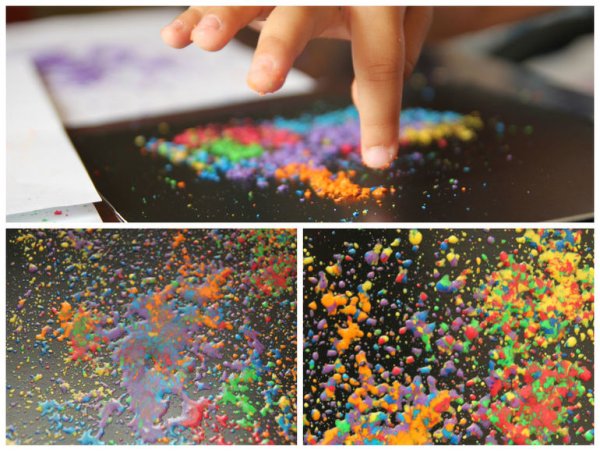 Восковые мелки картины