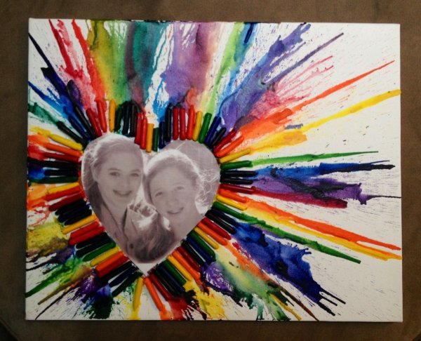 Рисование стружкой от восковых мелков