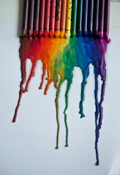 Картина из восковых мелков