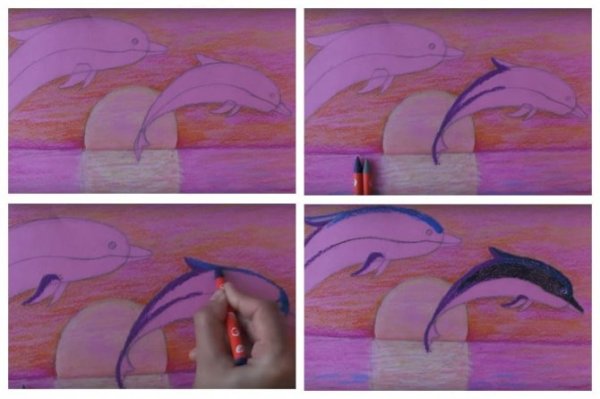 Рисуем восковыми мелками