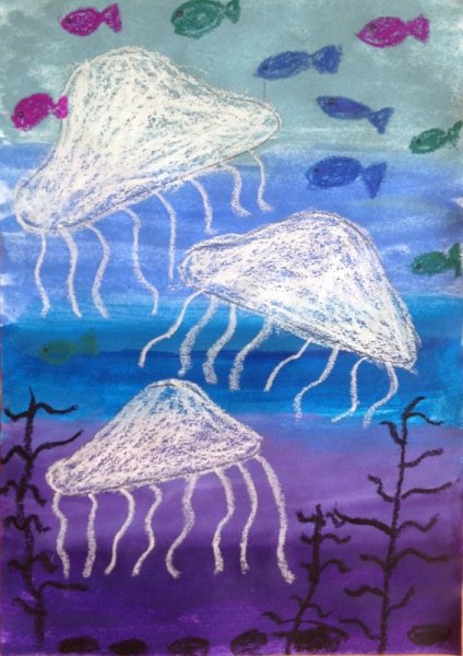 Рыба кит папа рисует