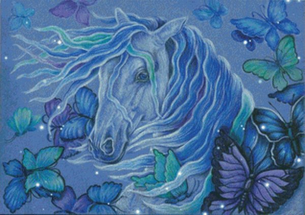 Граттаж лошадь