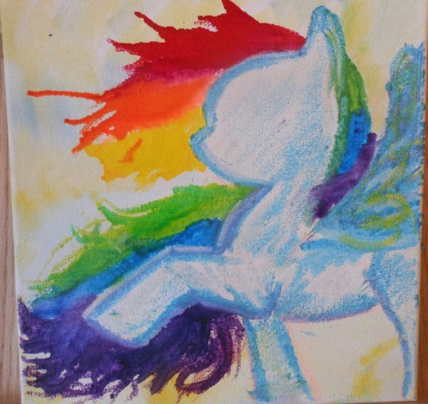 Рисование восковыми мелками на ткани