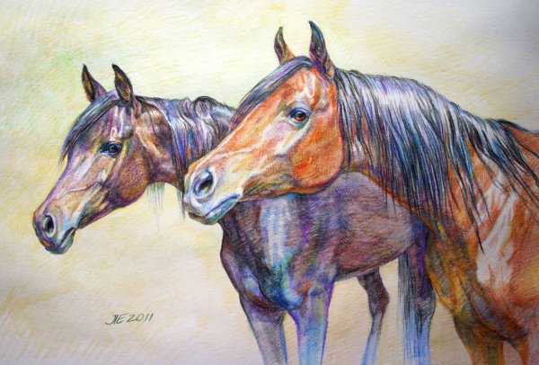 Живопись цветными карандашами