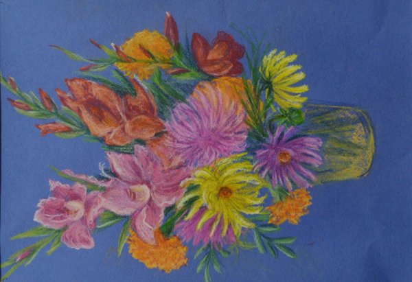 Букет пастелью