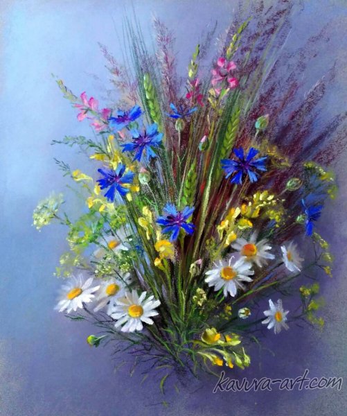 Ханс Эмменеггер букет Васильков