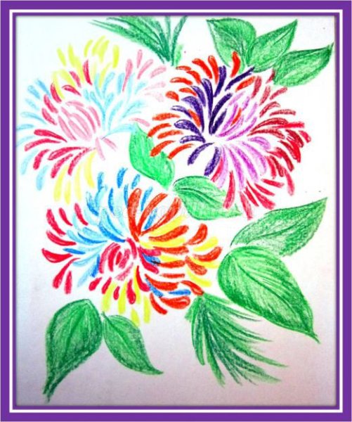 Фантастические цветы рисование старшая группа