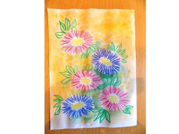 Рисование восковыми мелками