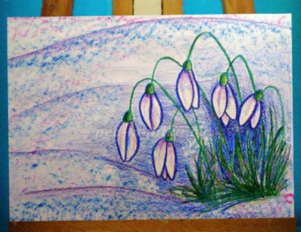 Весна восковыми мелками
