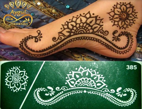 Трафареты хна на ногу